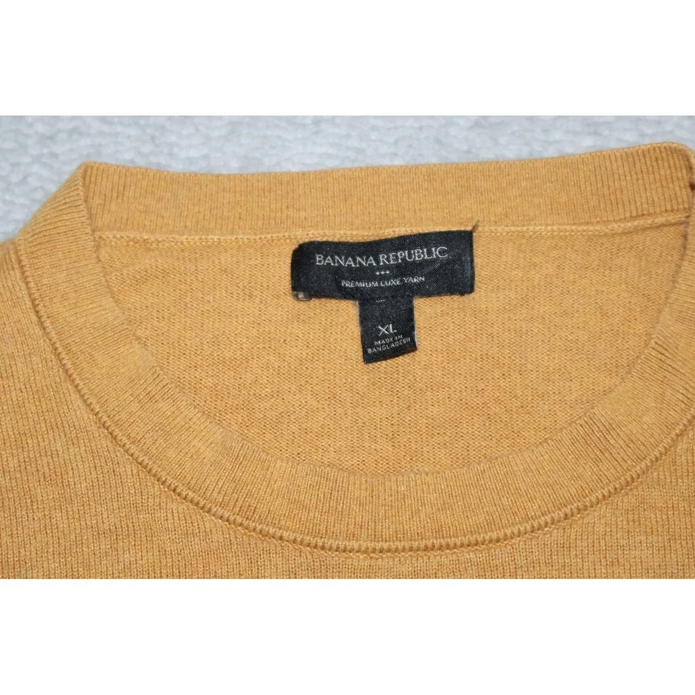Banana Republic Sweater Mens XL Cotton Cashmere Silk Blend Luxe Yarn Crewneck **